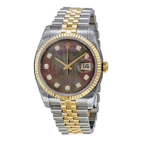 rolex oyster perpetual datejust black mother of pearl|rolex datejust 126300 41mm.